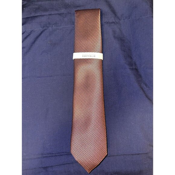 Perry Ellis Men's Harding Micro Tie, Cognac, NWT - Picture 6 of 6